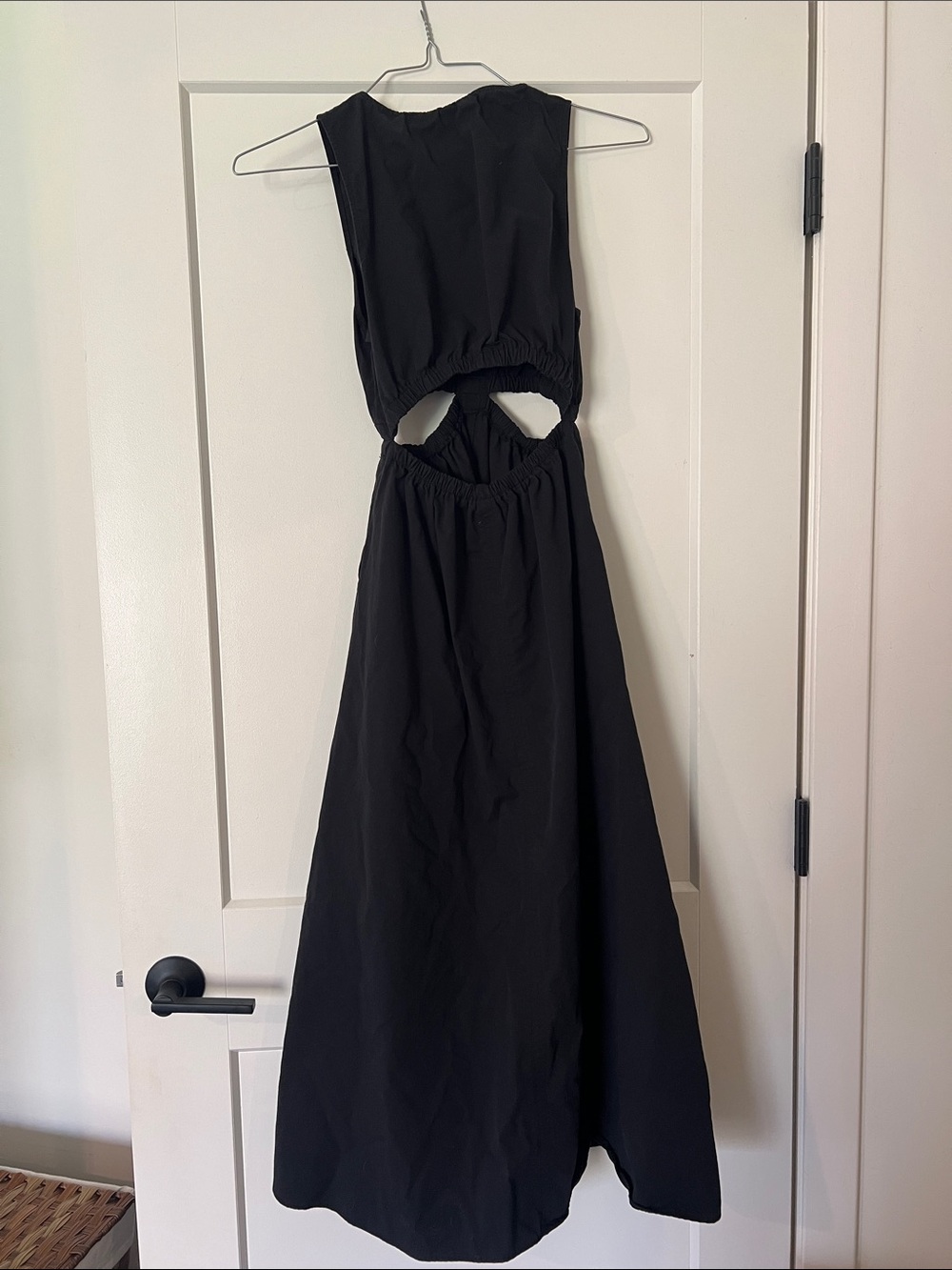 Zara Black Sleeveless Cutout Midi Dress - Picture 4 of 4